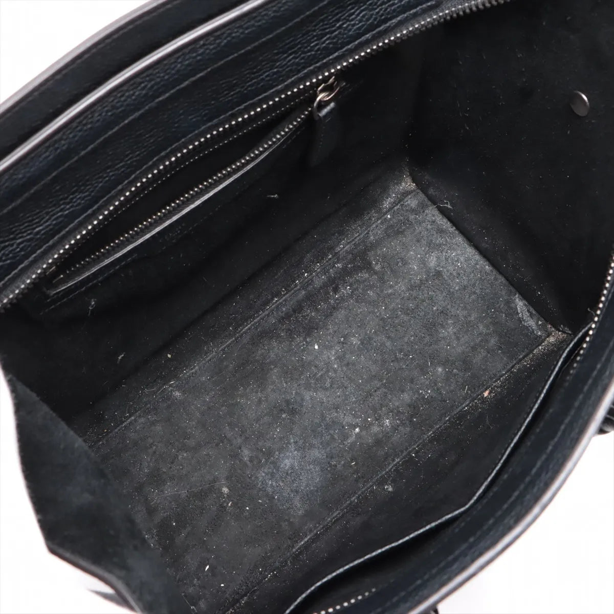 Celine Luggage Micro Shopper Leather Handbag Black