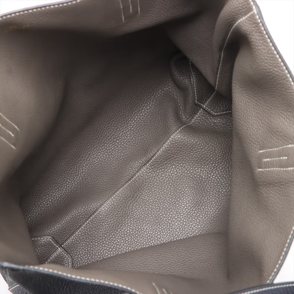 Hermès Double Sens 36 Taurillon Clemence Bleu Nuit x Ethane
