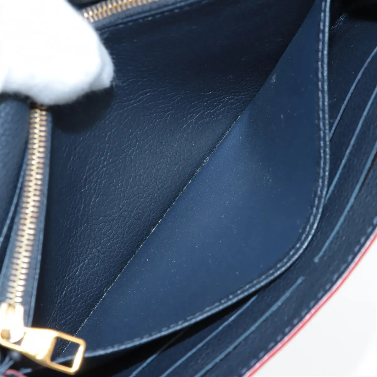 Louis Vuitton Monogram Empreinte Sarah Wallet Marine Rouge