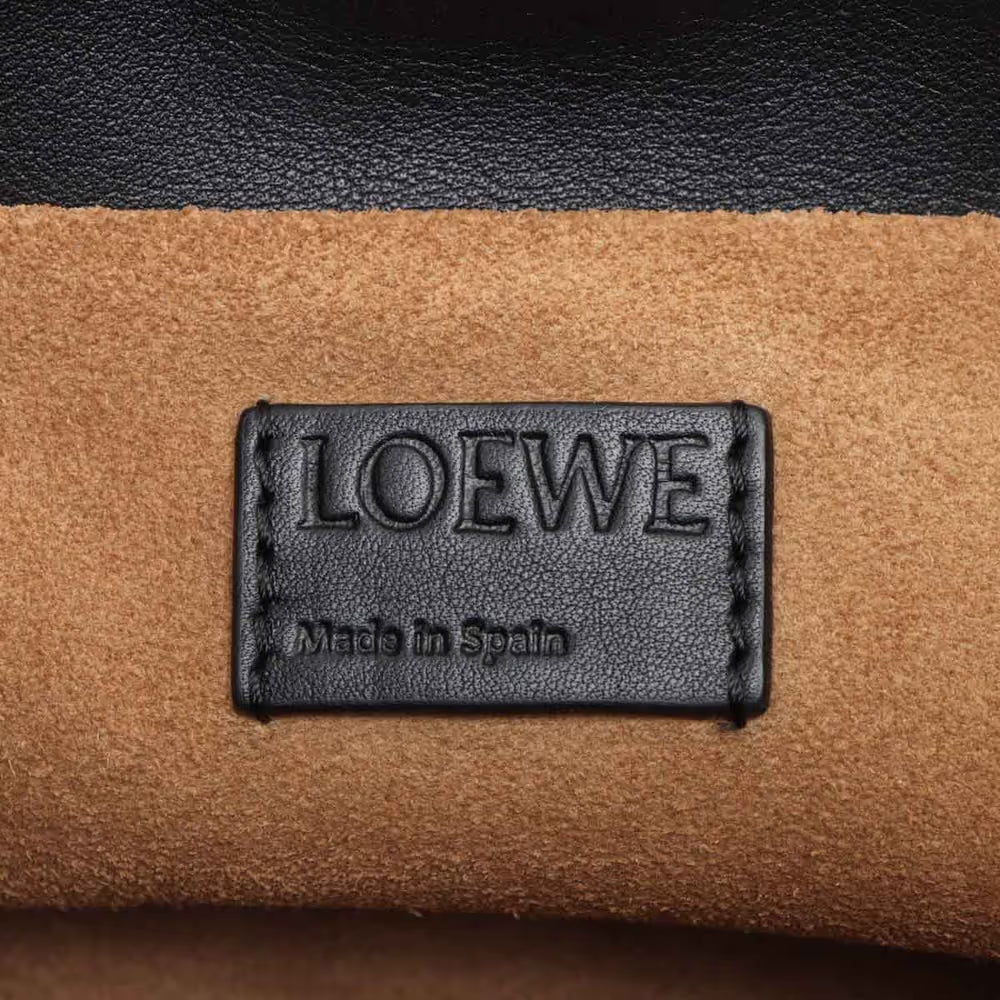 Loewe Flamenco Clutch Mini Leather Shoulder Bag Black