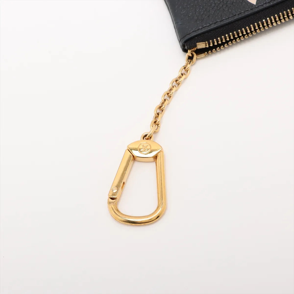 Louis Vuitton Bicolor Monogram Empreinte Pochette Coin Purse Black x Cream