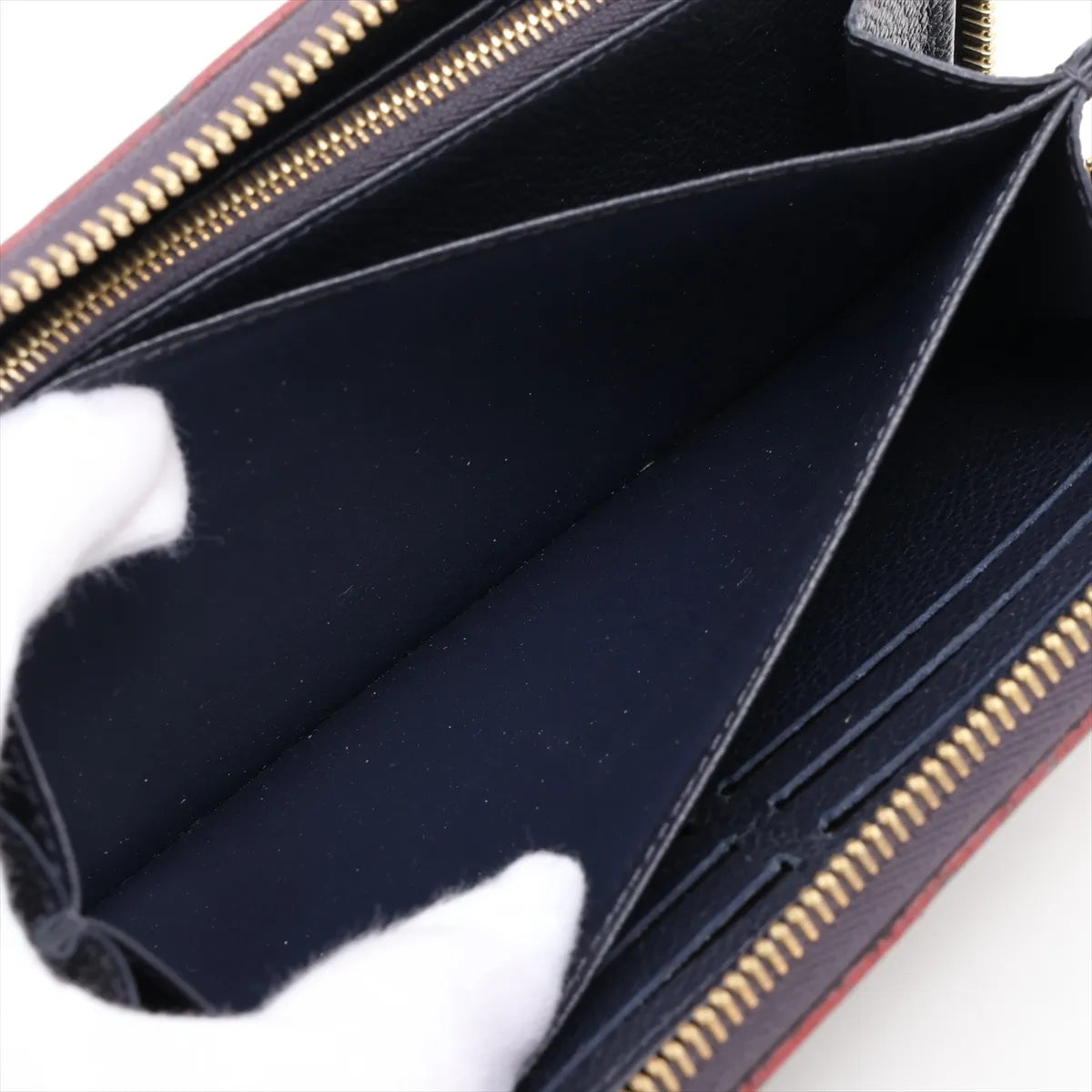 Louis Vuitton Monogram Empreinte Zippy Wallet Navy