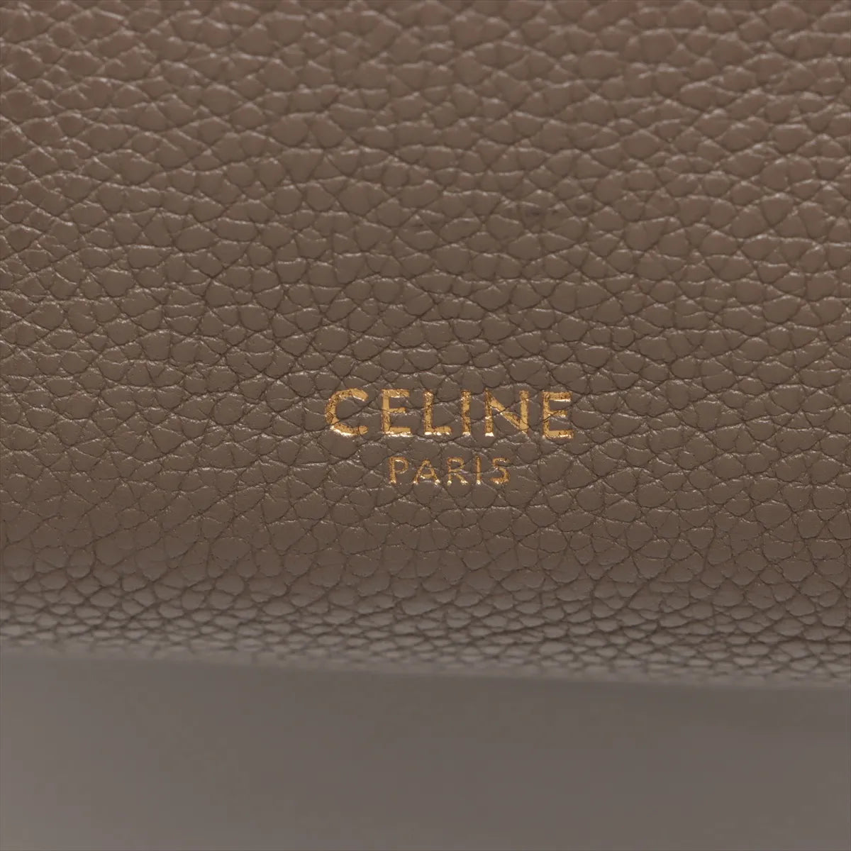 Celine Sangle Leather Small Bucket Shoulder Bag Beige