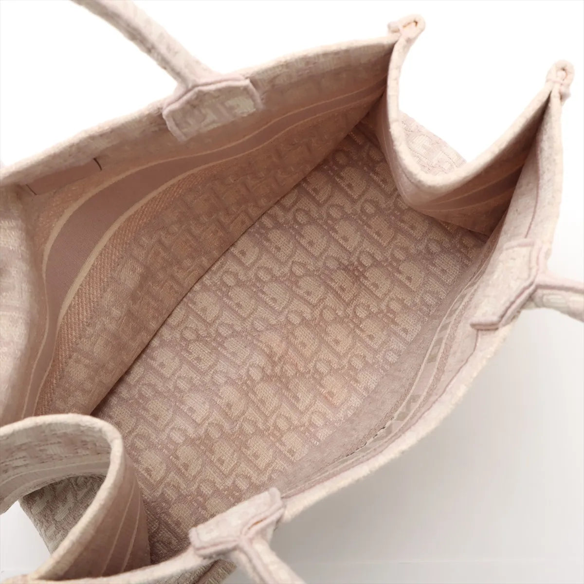 Christian Dior Oblique Book Tote Medium Canvas Bag Pink