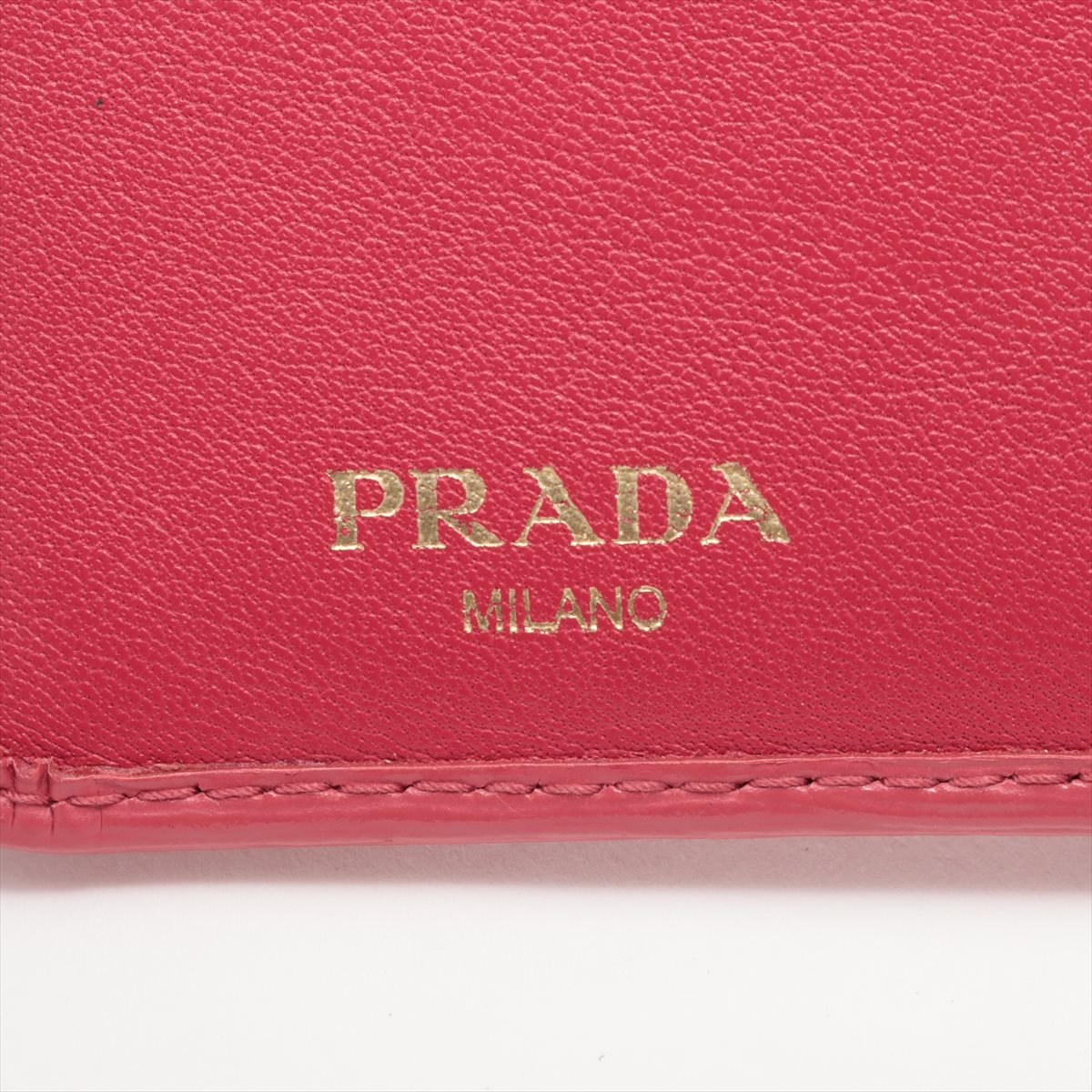 Prada Leather Bi-fold Wallet Pink