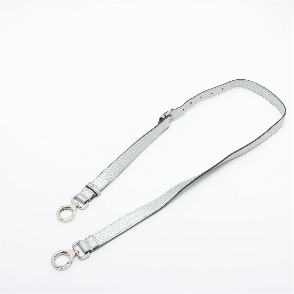 Fendi Peekaboo Essentially Selleria Shoulder Bag Silver