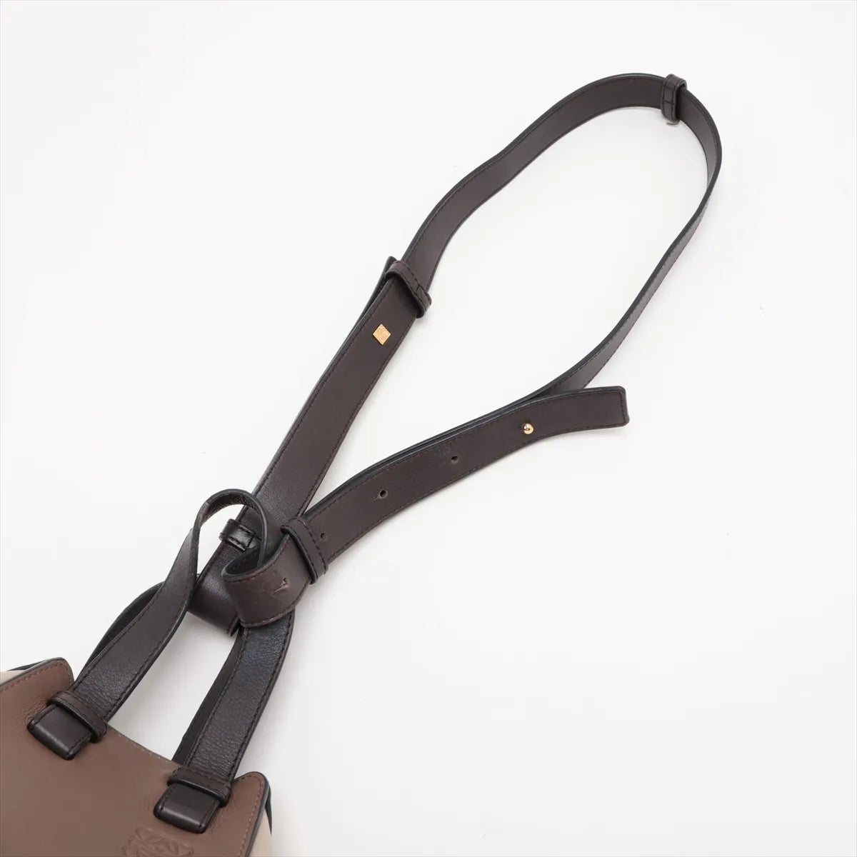 Loewe Hammock Small Leather Two-Way Handbag Beige x Brown