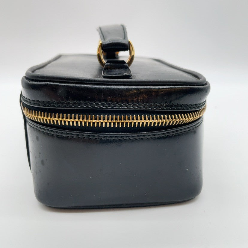 Gucci Bamboo Leather Vanity Handbag Black