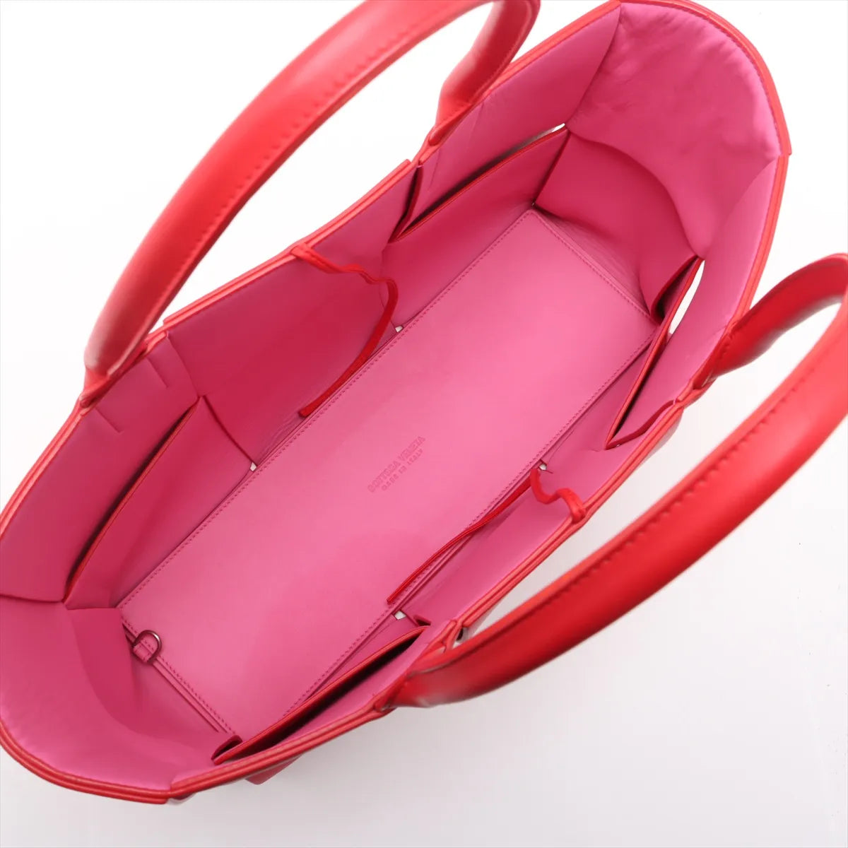 Bottega Veneta Maxi Intrecciato The Arco Tote Bag Red
