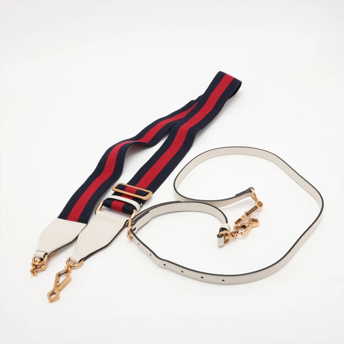 Gucci Bamboo 1947 Leather Two-Way Handbag White x Multicolor