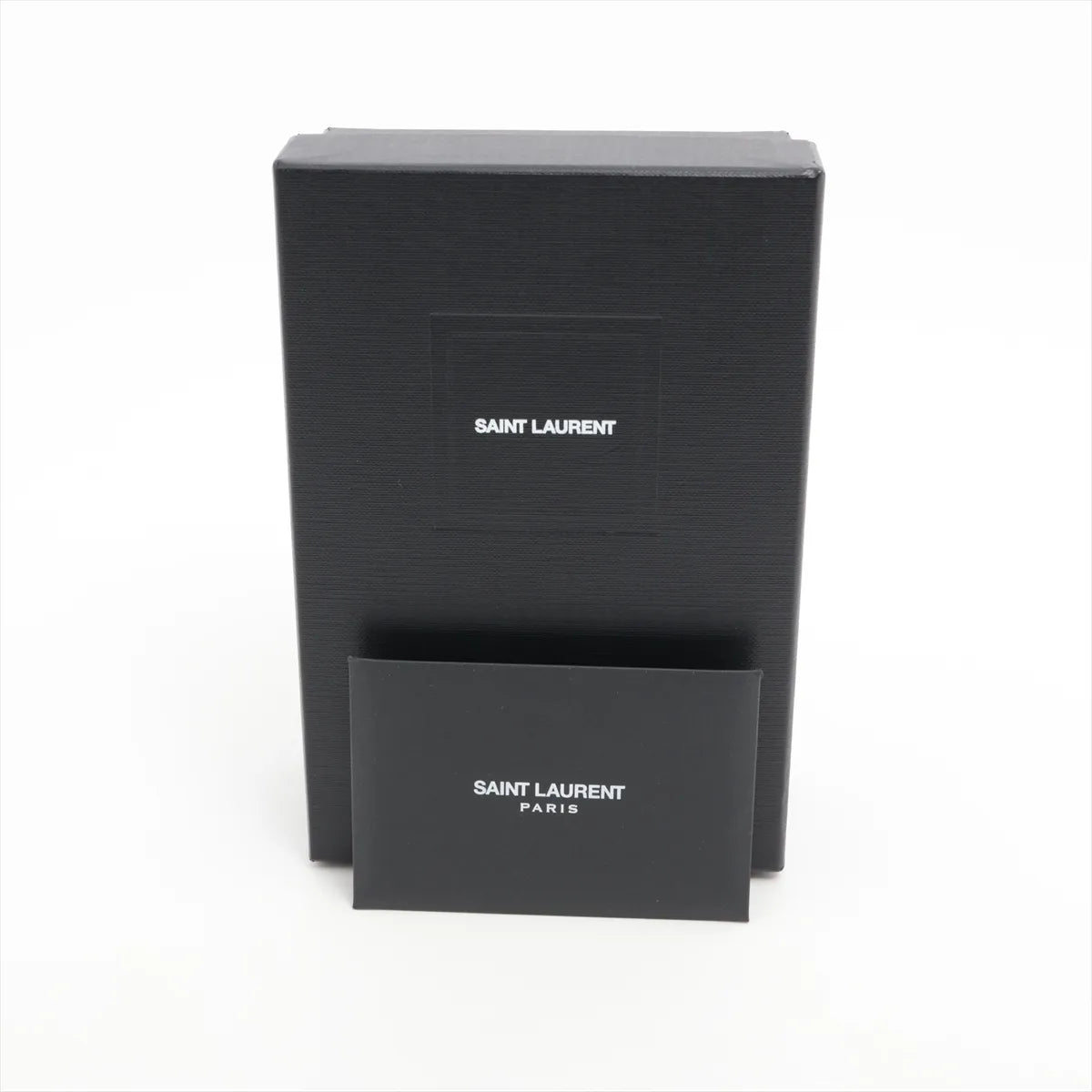 Saint Laurent Johan Leather Compact Wallet Black