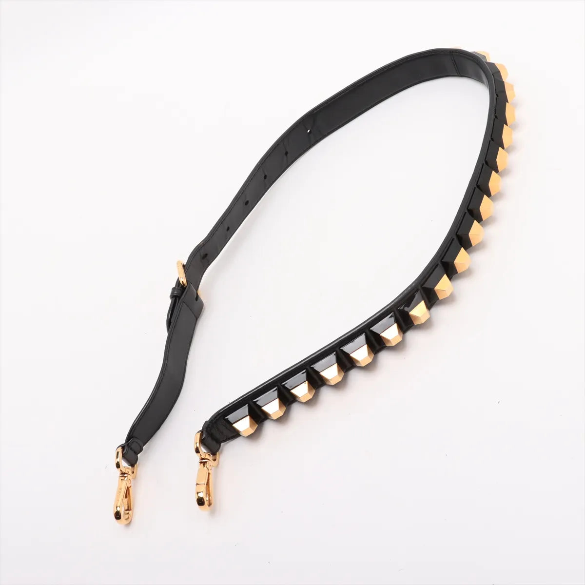 Fendi Mini Peek-a-boo Studded Leather Two-Way Shoulder Bag Black