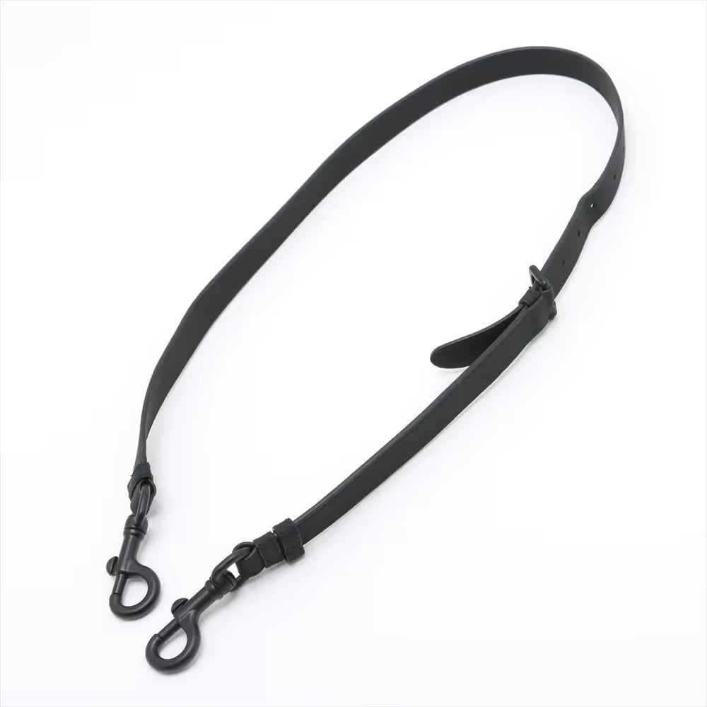 Christian Dior Saddle Leather Two-Way Shoulder Bag Black