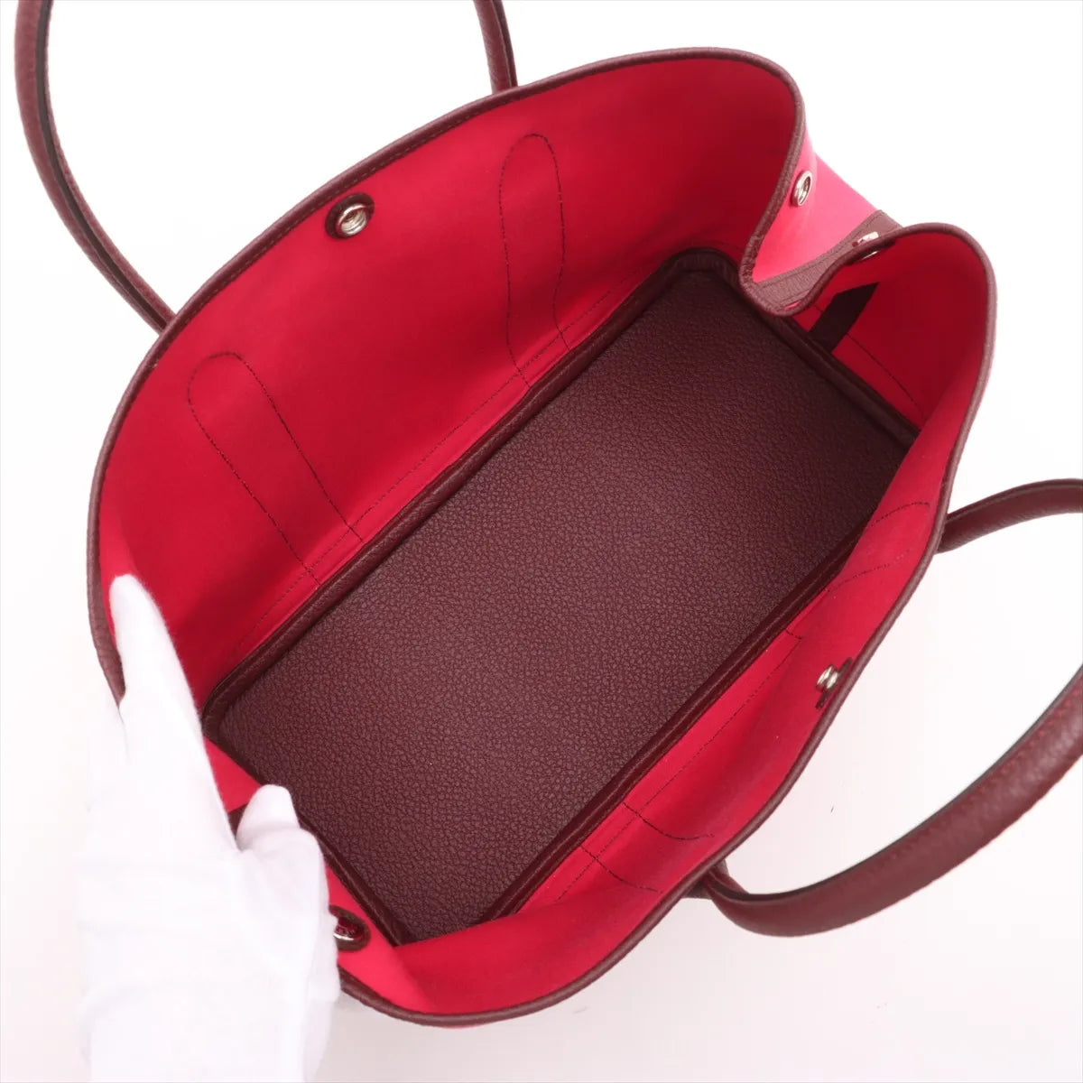 Hermès garden party 36 PM Rose Extreme x Bordeaux