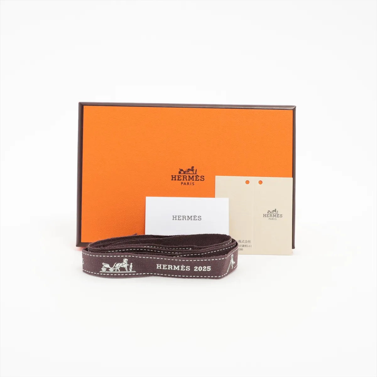 Hermès Calvi Veau Epsom Card Case Black
