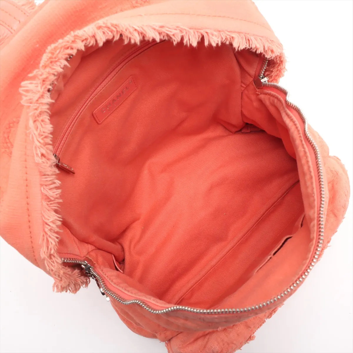 Chanel CC Logo Chain Backpack Orange