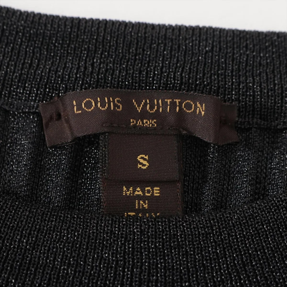 Louis Vuitton Sequins Polyester Long Sleeve Dress Black