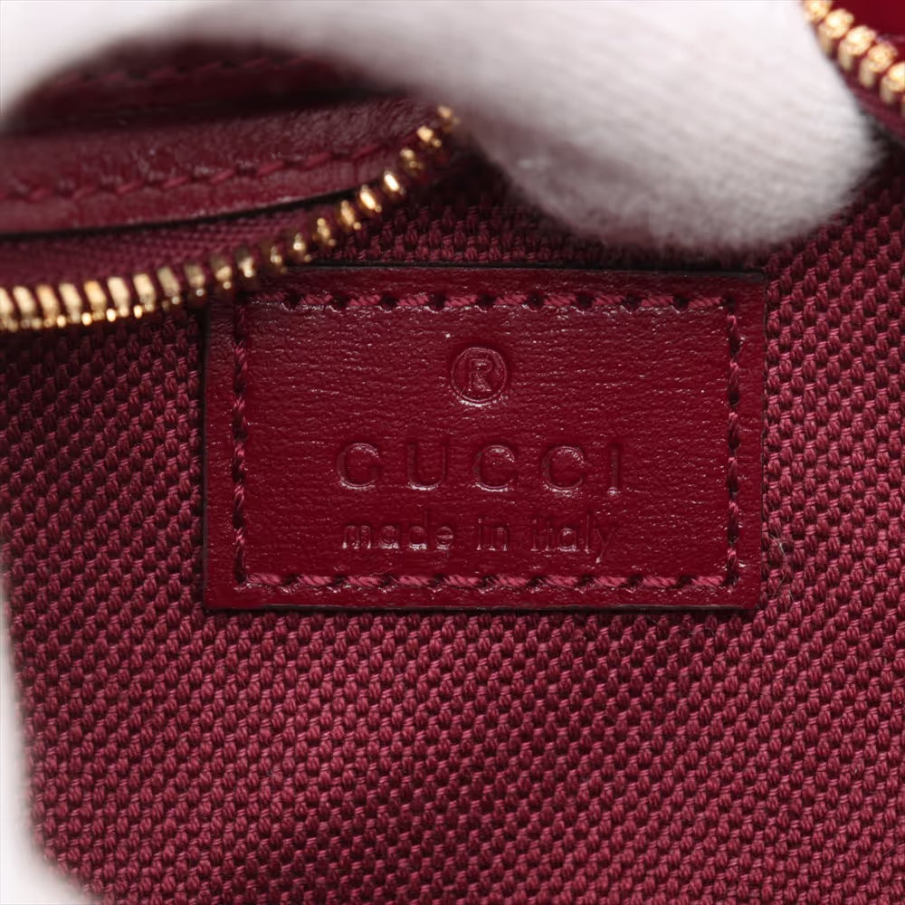 Gucci Moonside Leather Shoulder Bag Red