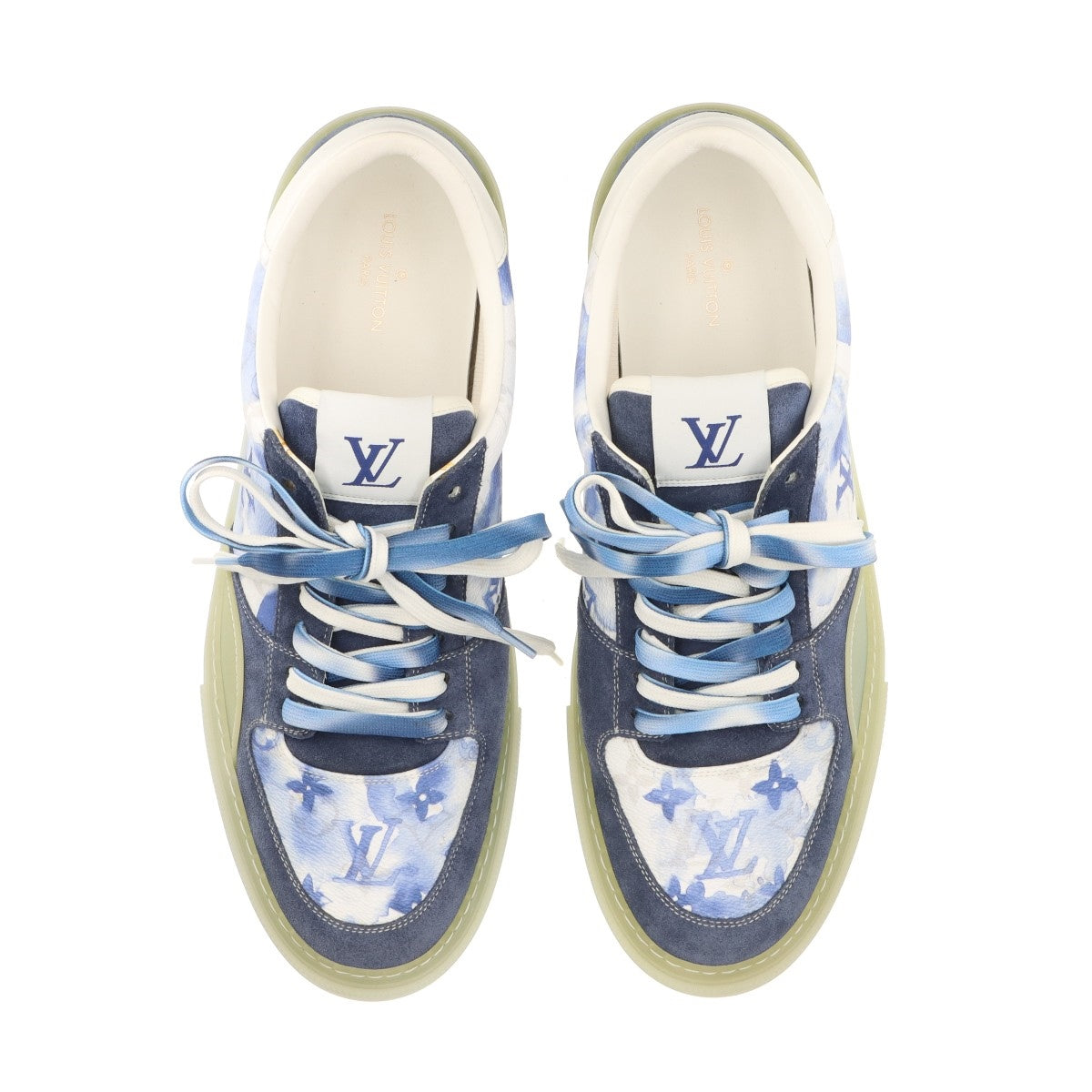 Louis Vuitton Ollie Low-top Watercolor Monogram Sneaker Blue