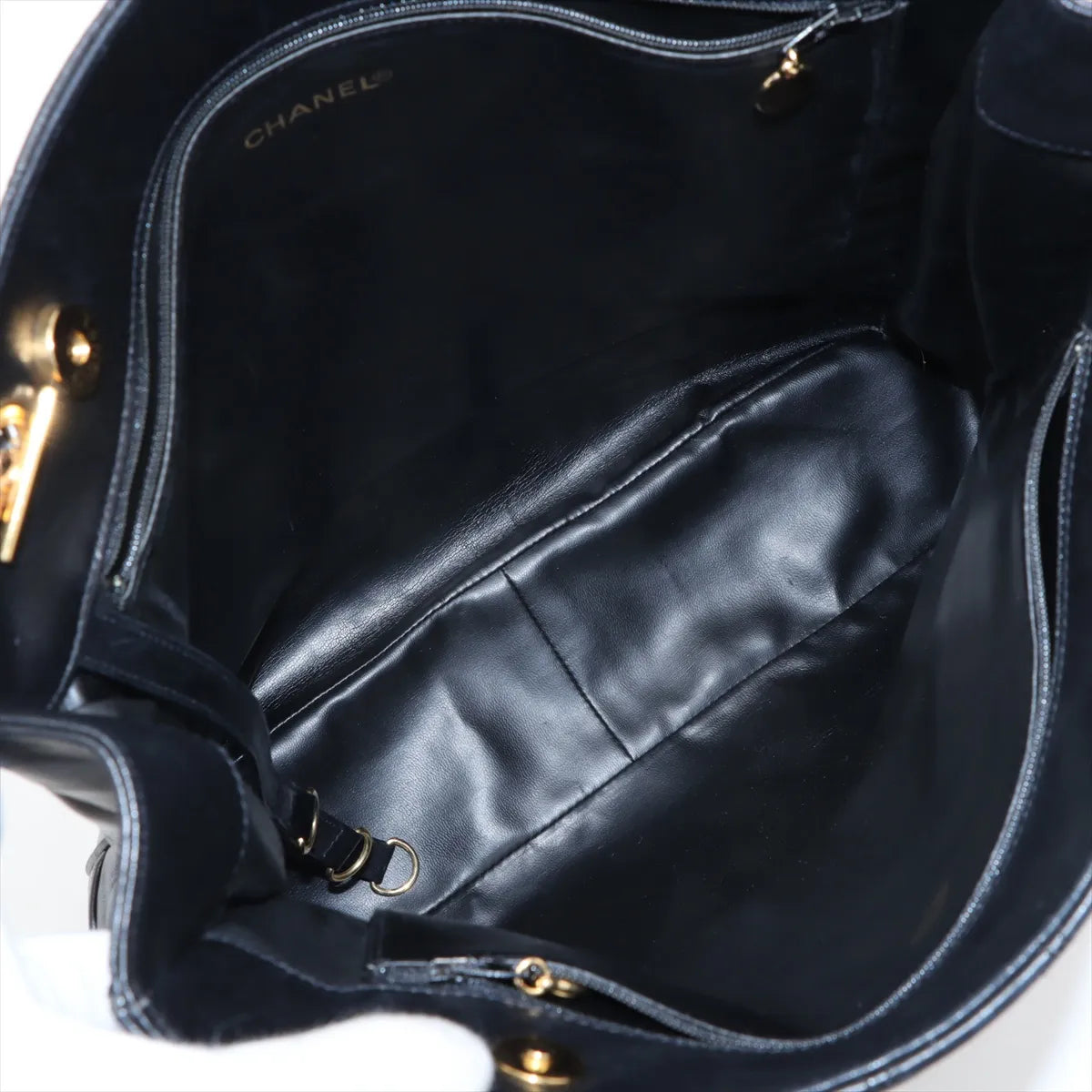 Chanel Matelasse Lambskin Chain Tote Bag Black