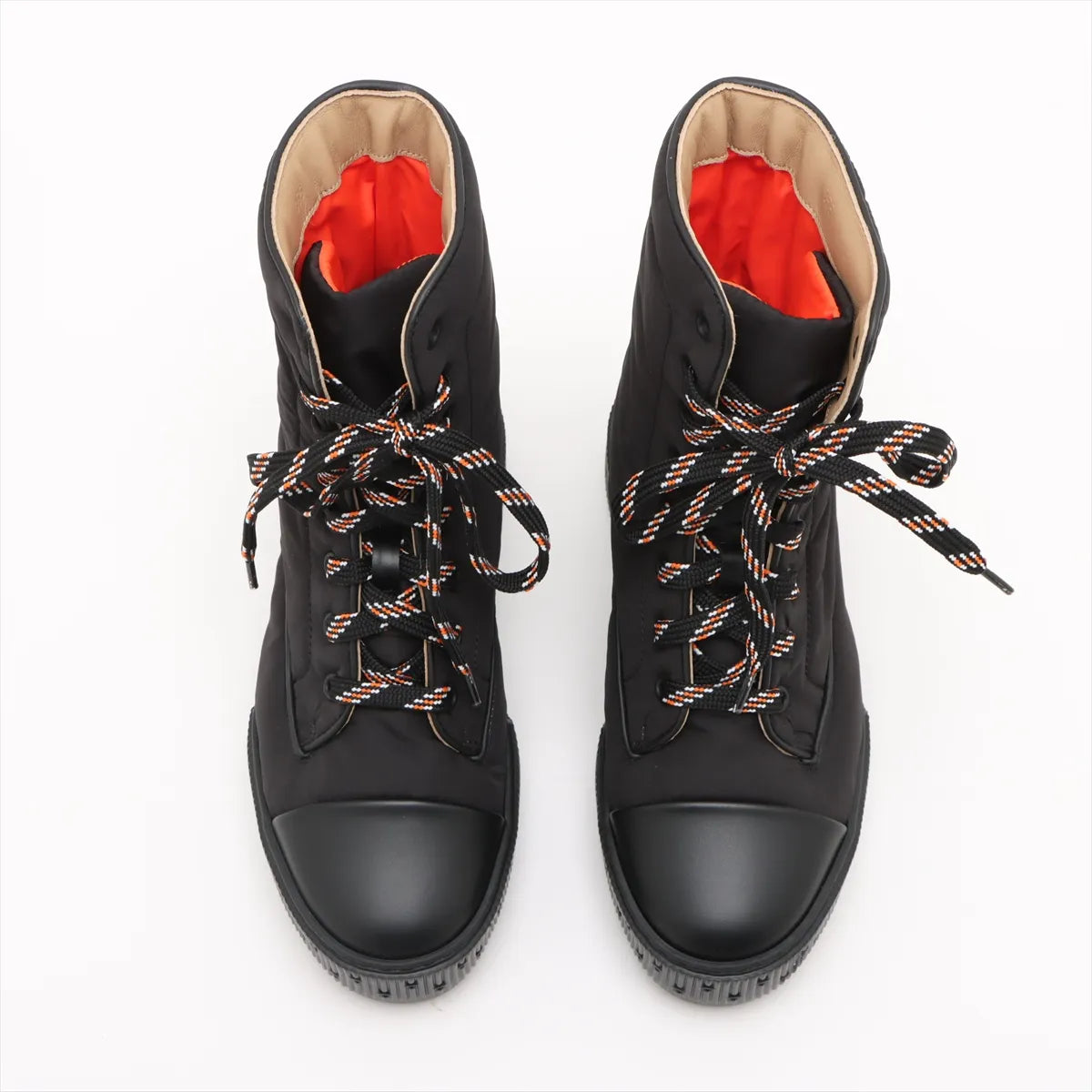Hermes Fresh Nylon Leather Short Boots Black