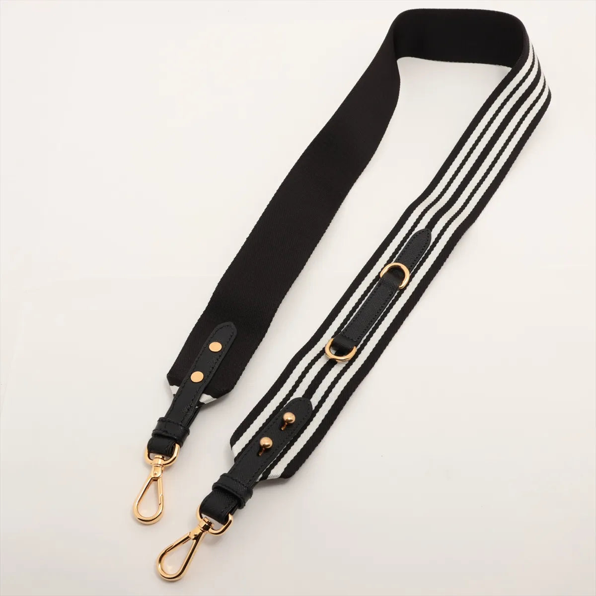 Prada Canapa Canvas x Leather Two-Way Handbag Black