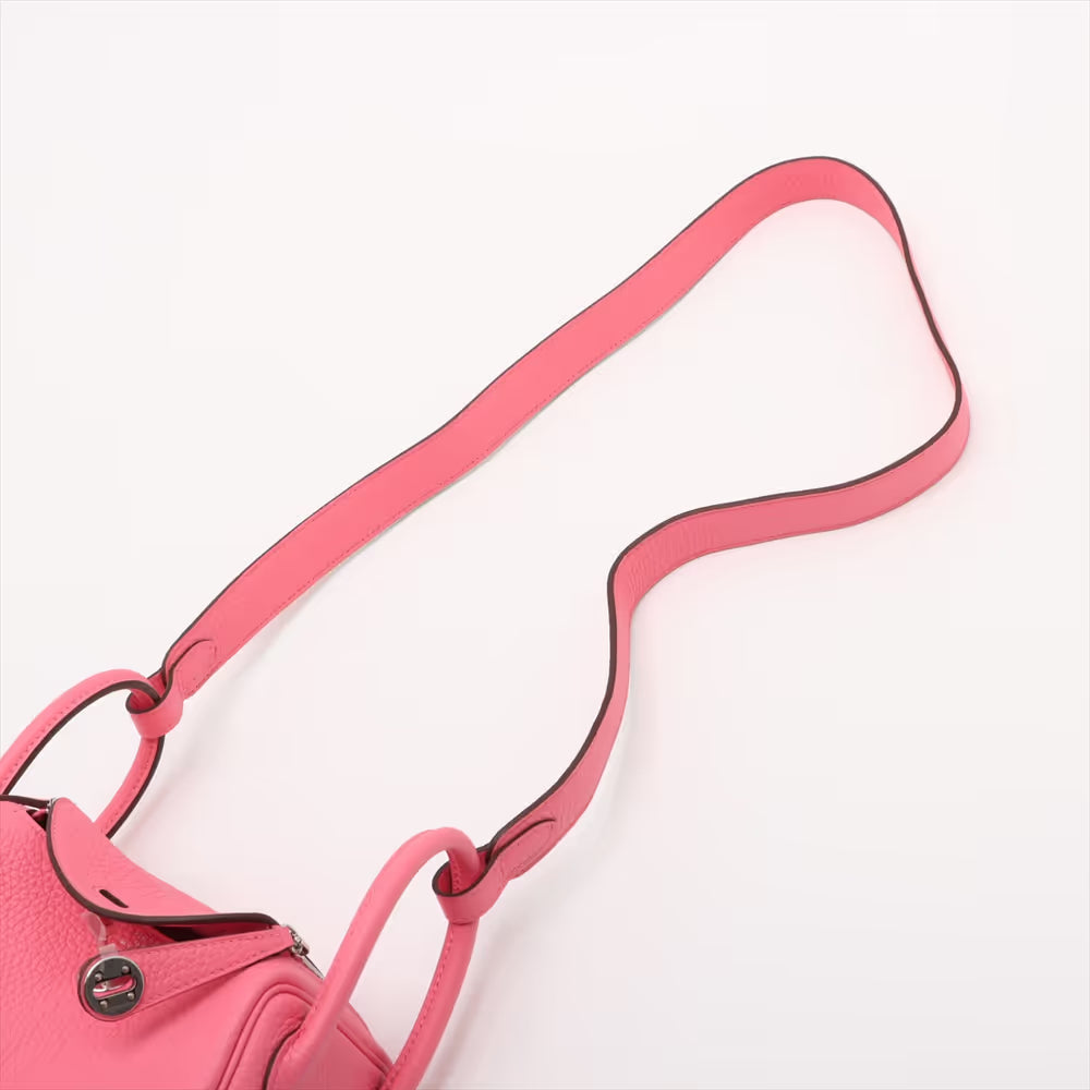 Hermès Lindy Mini 20 Taurillon Clemence Rose Azalee