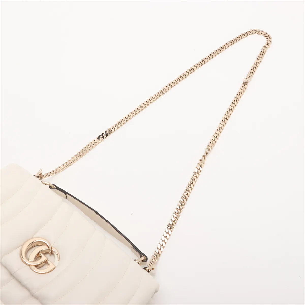 Gucci GG Milano Leather Two-Way Shoulder Bag White