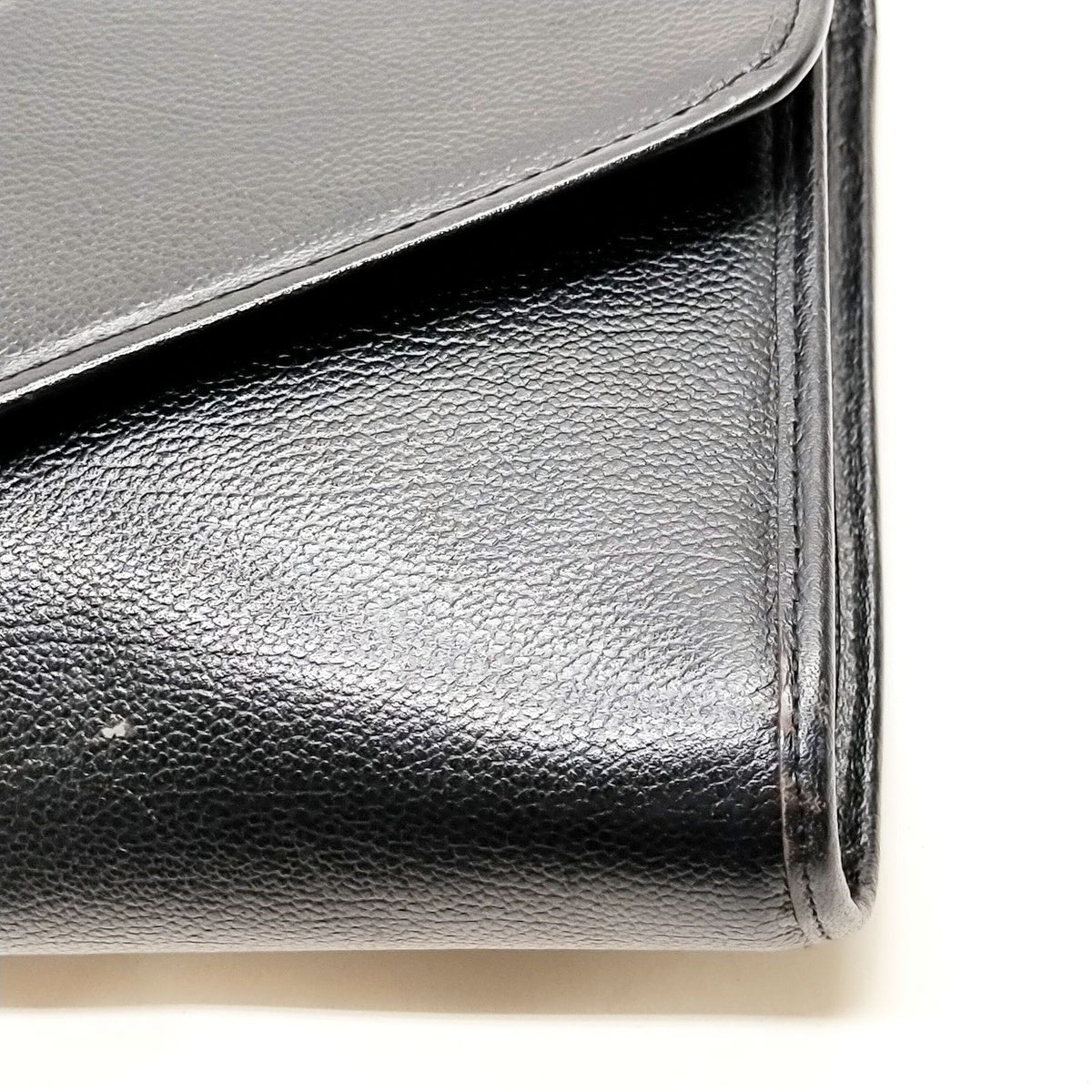 Yves Saint Laurent Leather Clutch Bag Black