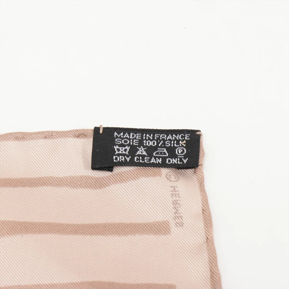 Hermes Carre 45 Stripe Silk Scarf Light Brown