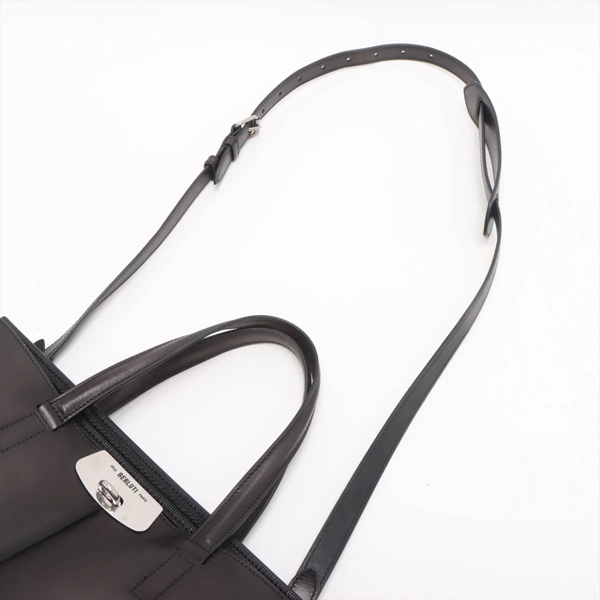 Berluti Luti 38 Leather Two-Way Tote Bag Brown
