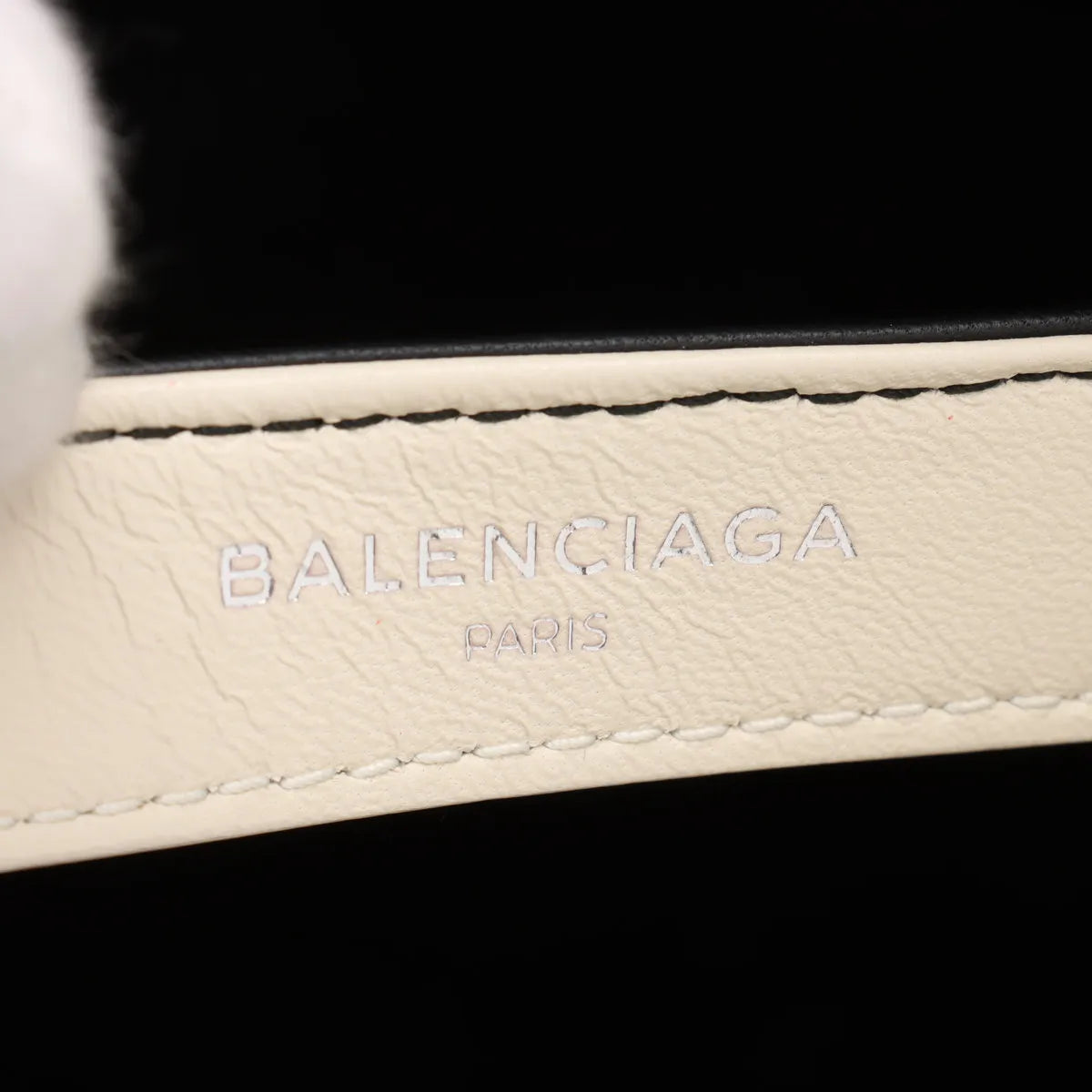 Balenciaga Shearling Clutch Bag White