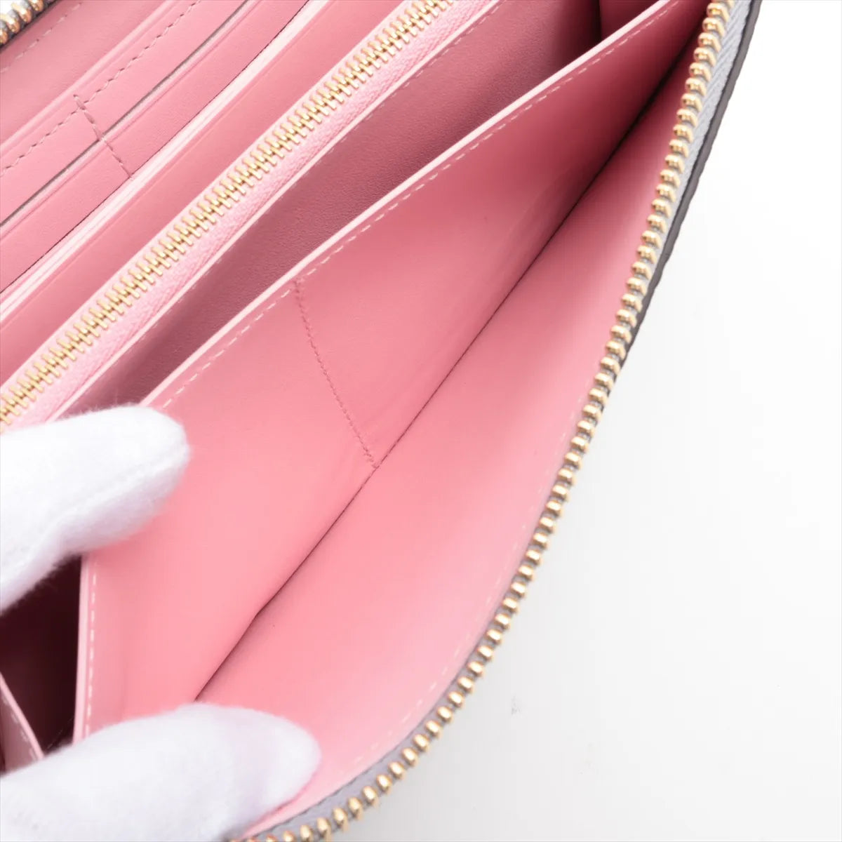 Louis Vuitton Taurillon Zippy Long Wallet Comet Blue Marine x Pink