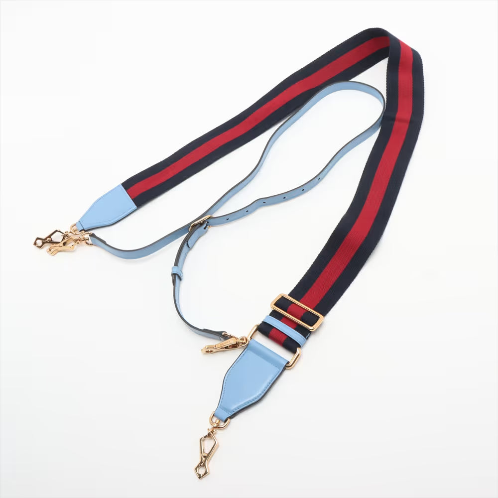 Gucci Bamboo 1947 Leather Two-Way Shoulder Bag Blue