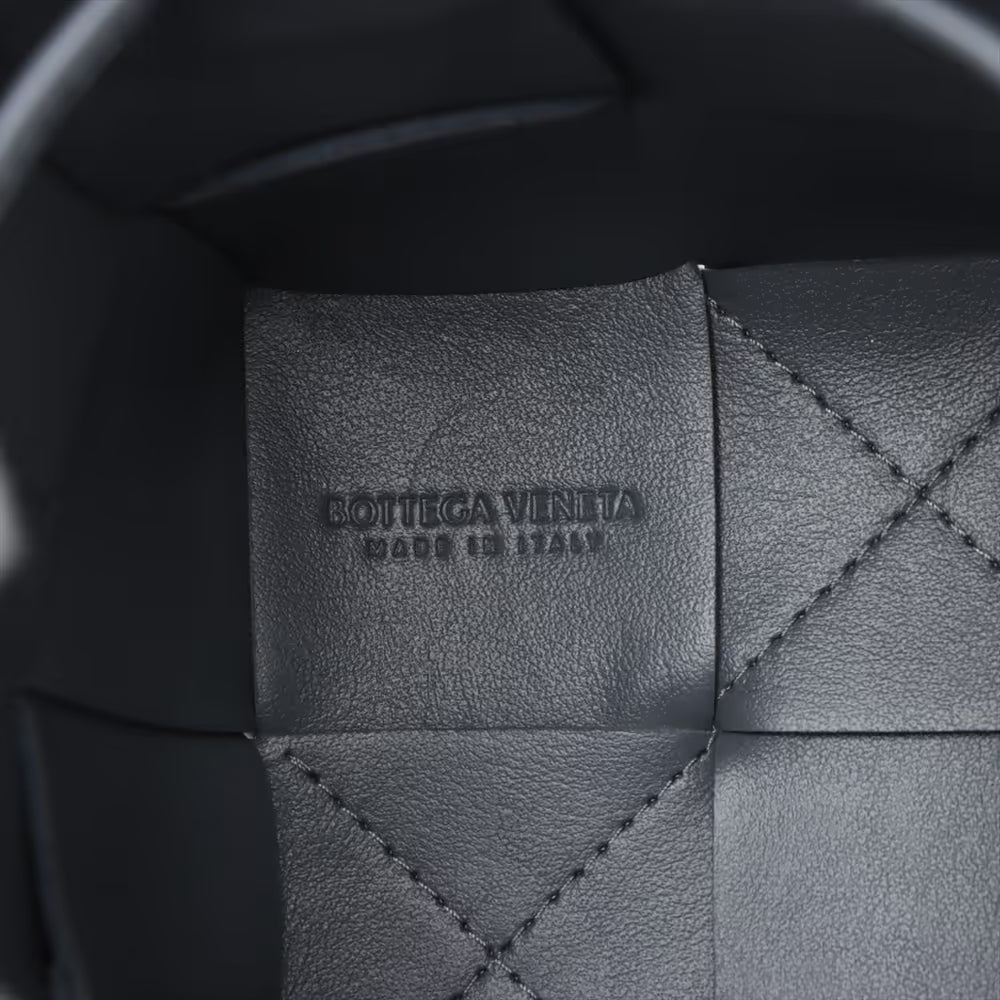 Bottega Veneta Maxi Intrecciato Cassette Mini Crossbody Bag Gray