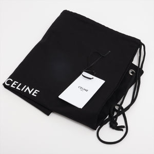 Celine Triomphe Wool & Nylon Baseball Cap Black x White