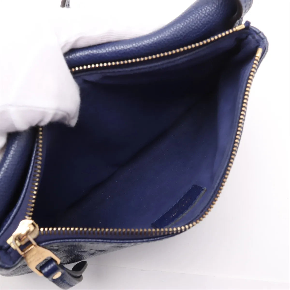 Louis Vuitton Monogram Empreinte Twice Shoulder Bag Blue