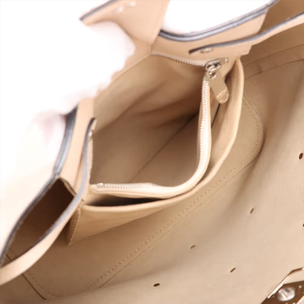 Louis Vuitton Lock Me Flower Bucket Shoulder Bag Beige