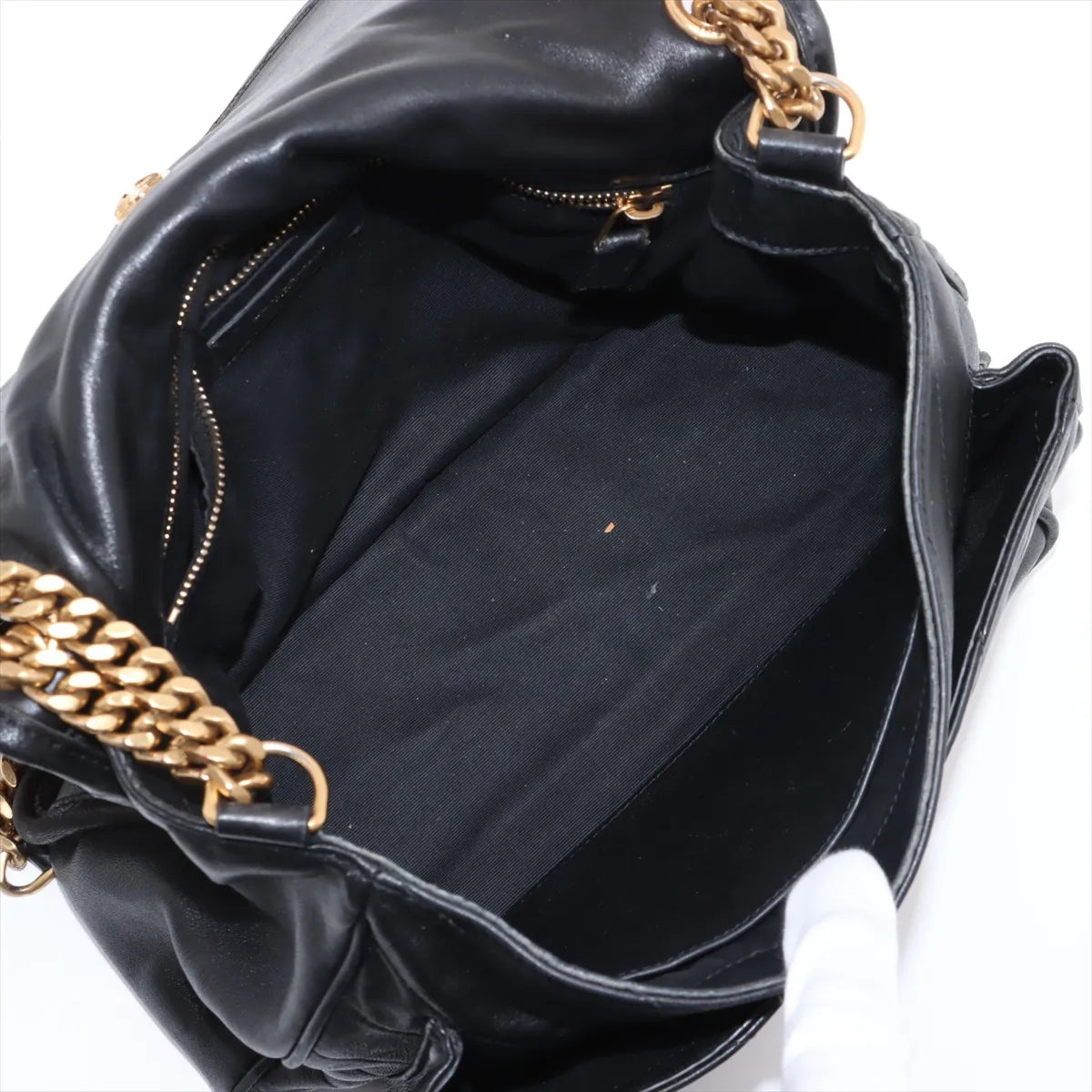 Saint Laurent Paris Niki Leather Chain Shoulder Bag Black