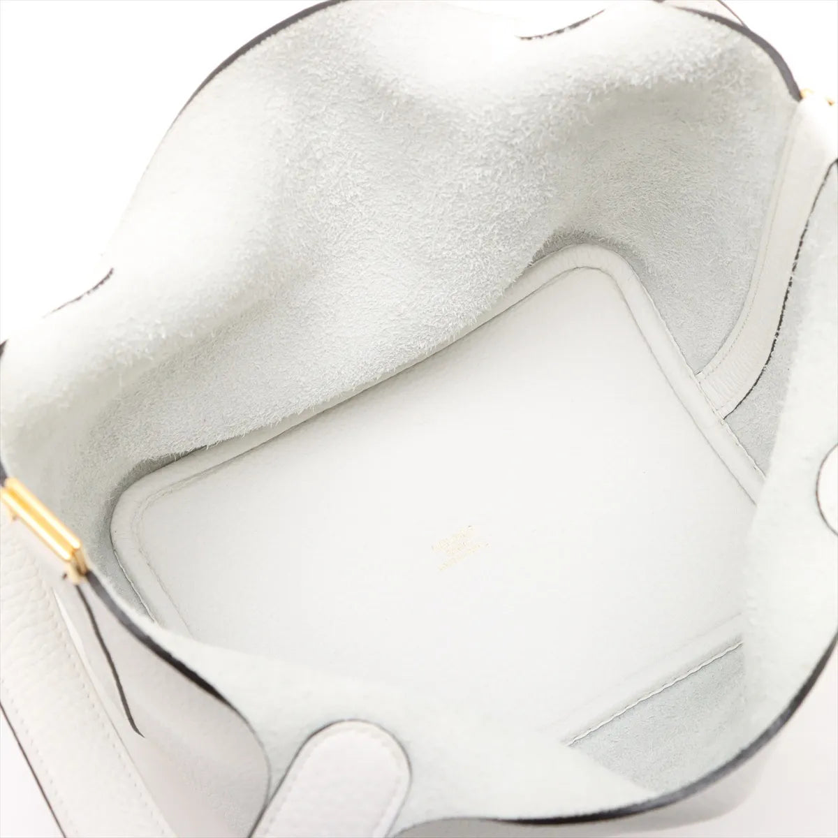 Hermes Taurillon Clemence Picotin Lock 18 PM New White