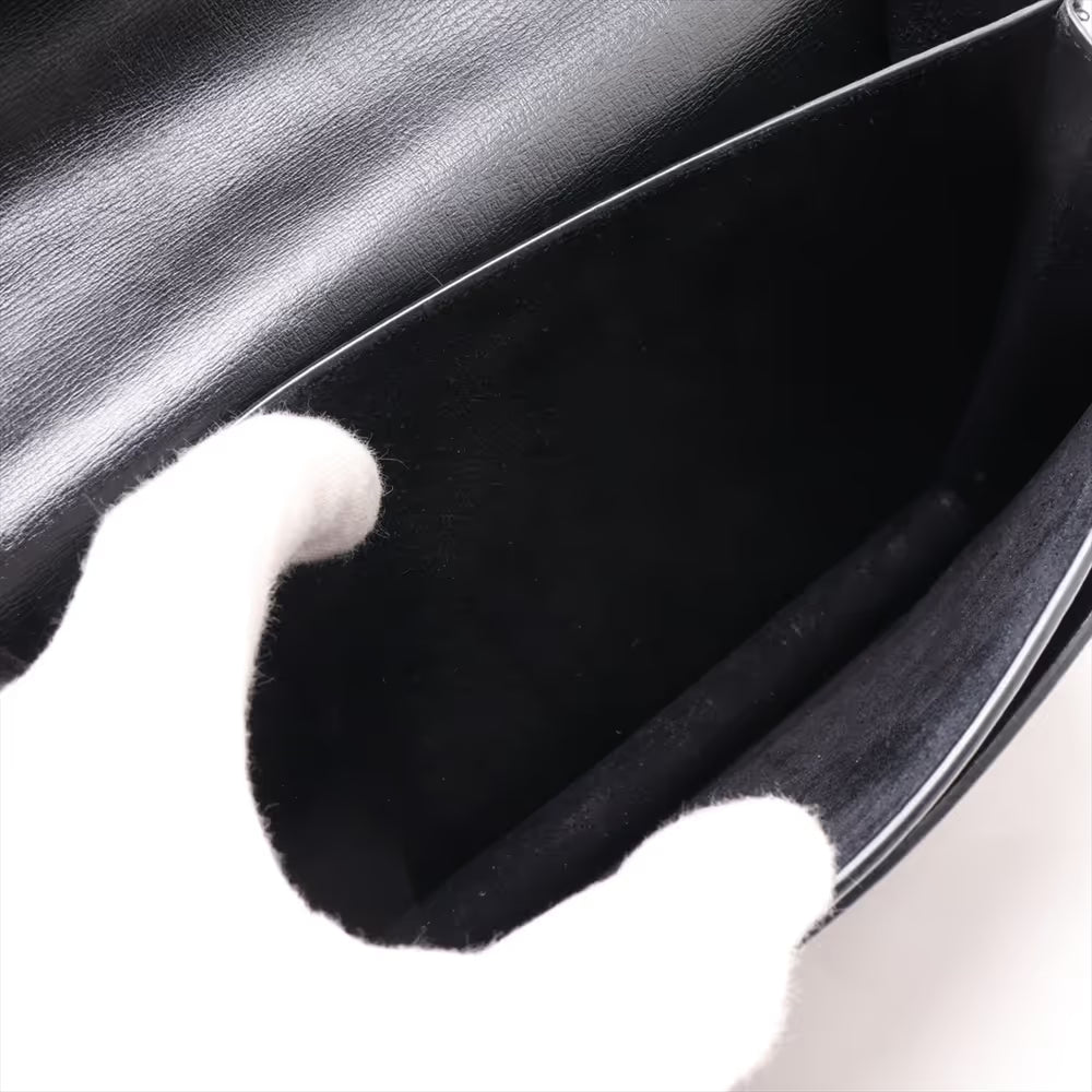 Saint Laurent Paris Sunset Leather Chain Shoulder Bag Black