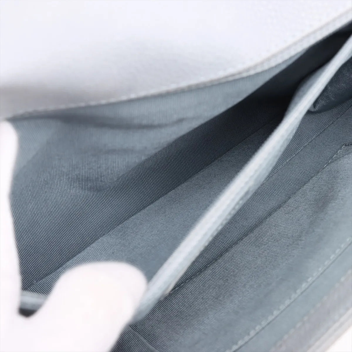 Chanel Boy Large Caviar Skin Chain Shoulder Bag Blue Gray