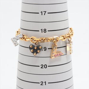 Louis Vuitton Love Letter Rhinestone Charm Bracelet