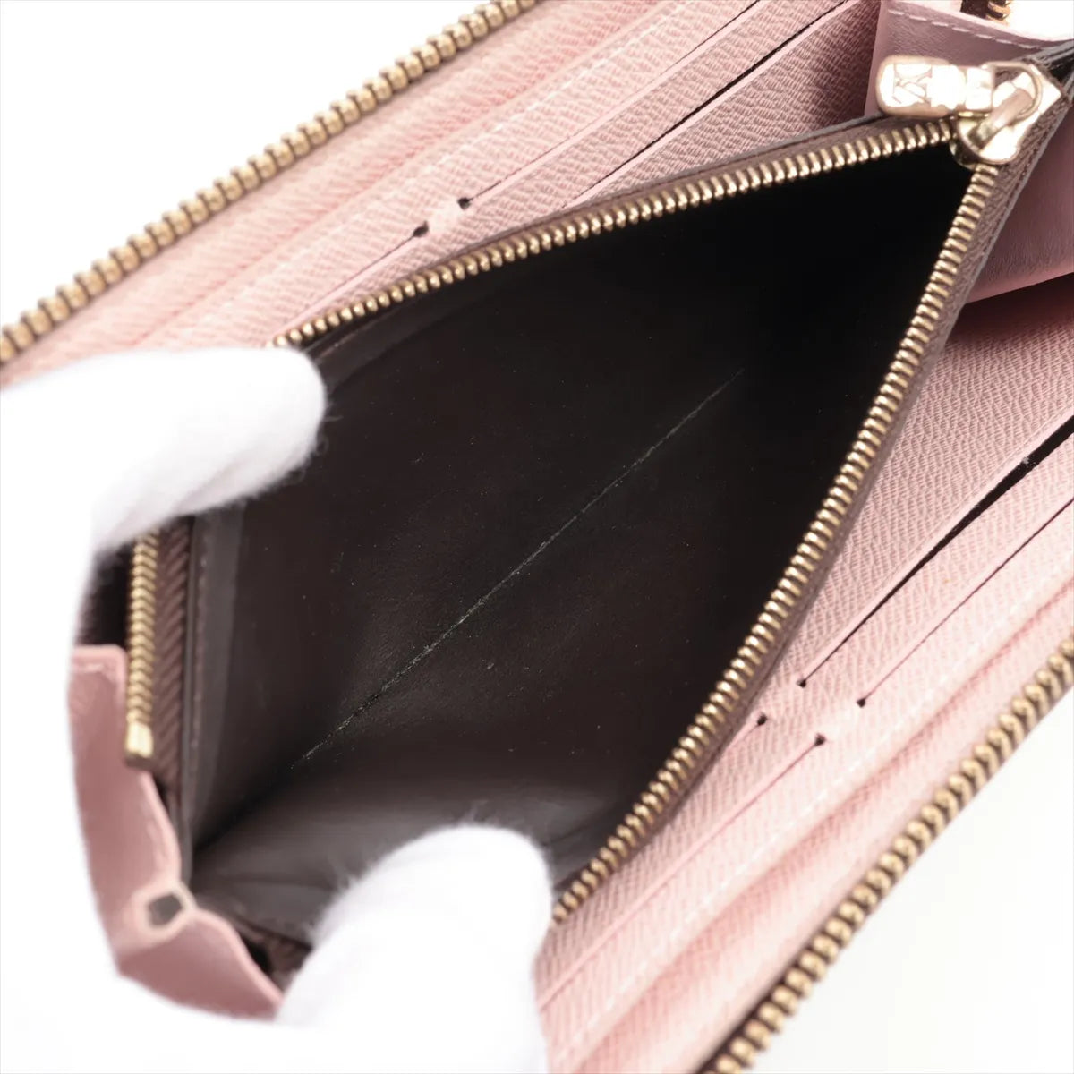 Louis Vuitton Monogram Clemence Zippy Wallet Rose Ballerine