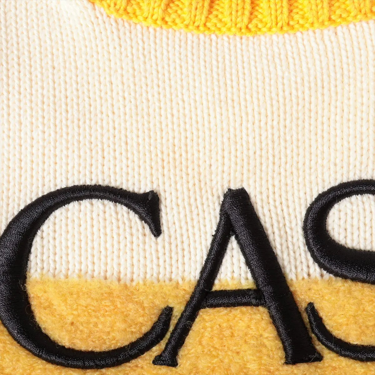 Casablanca Logo Cotton Knit Sweater Ivory x Yellow