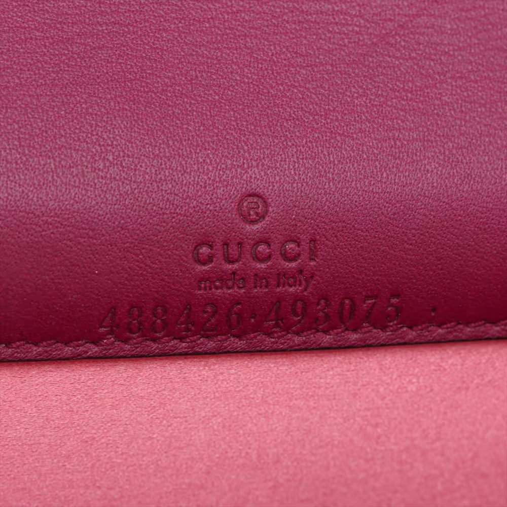 Gucci GG Marmont Velour Leather Chain Shoulder Bag Purple