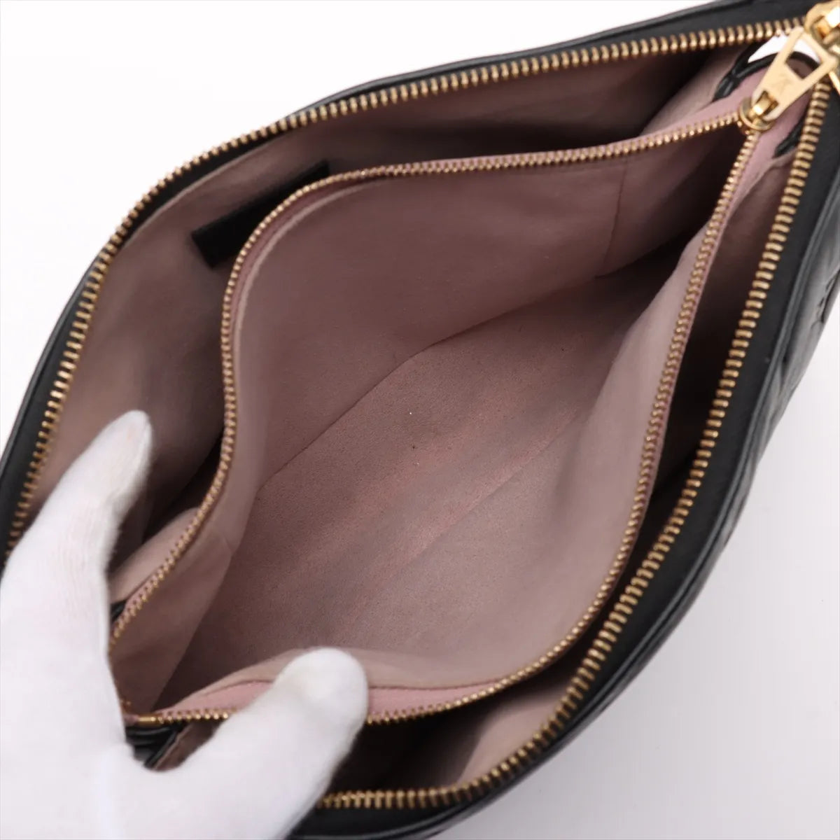 Louis Vuitton Monogram Embossed Coussin PM Black