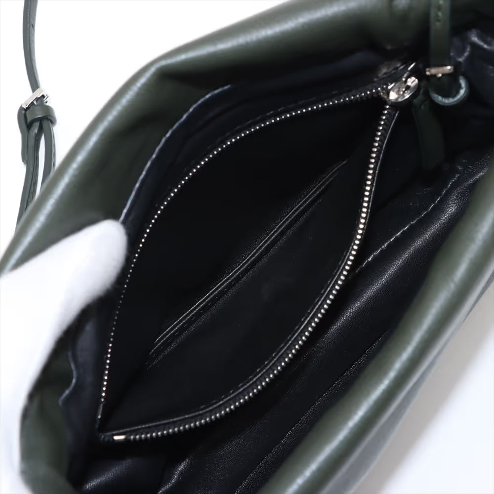 The Row Bose Leather Shoulder Bag Green