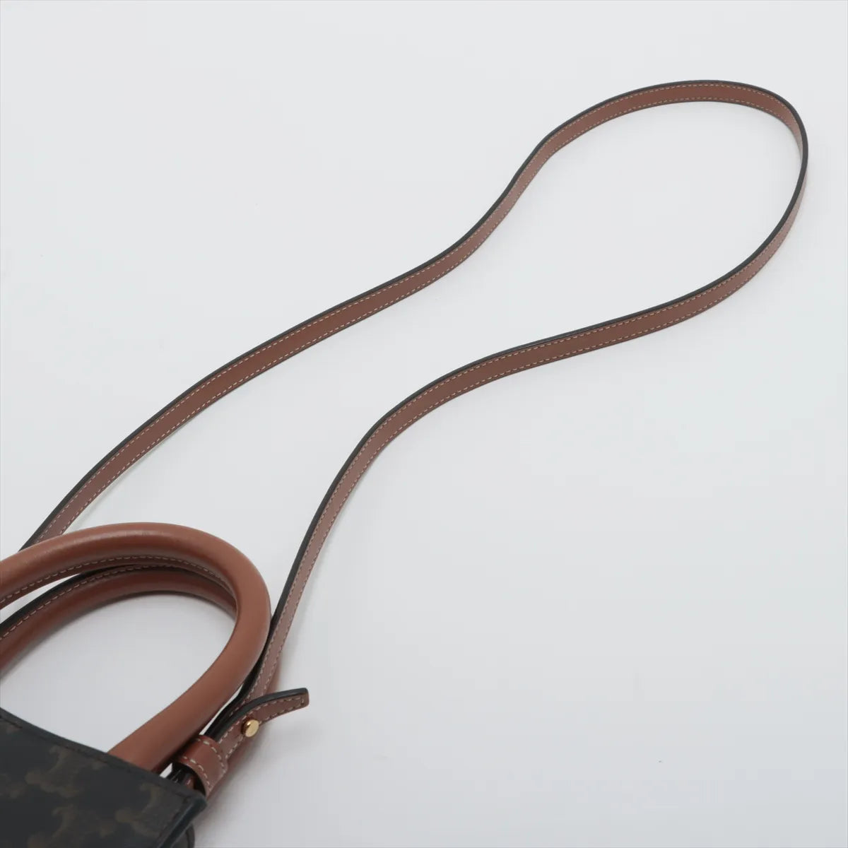 Celine Triomphe Mini Vertical Hippopotamus Shoulder Bag Black x Brown * PREORDER *