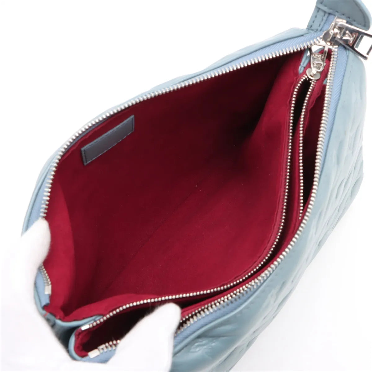 Louis Vuitton Monogram Embossed Coussin PM Sky Blue